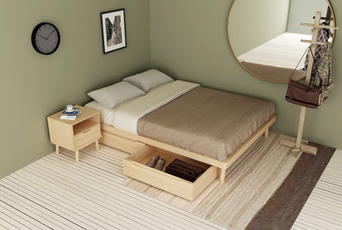 Boston King Platform Flexi-Slat Bed Base With 2x Storage Drawer