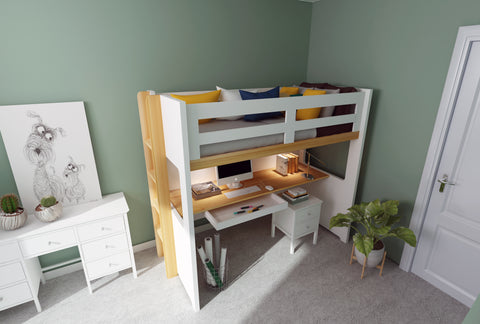 Vita Single Loft Bed Frame