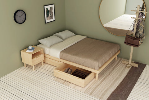 Boston Super King Platform Flexi-Slat Bed Base With 2x Storage Drawer