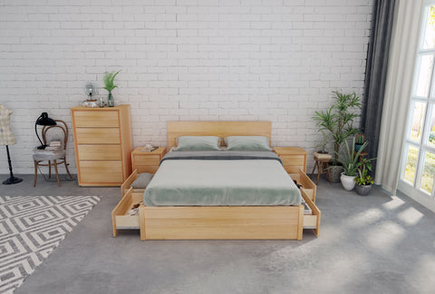 Norwish King Flexi-Slat Storage Bed Frame