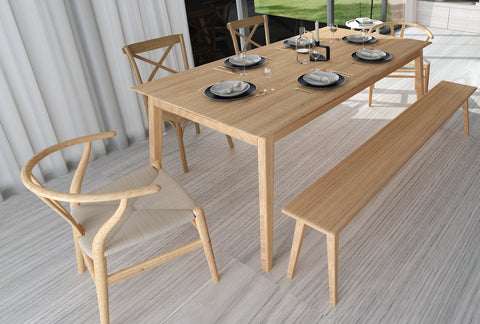 Hanm Folks Solid Oak Dining Table - Display