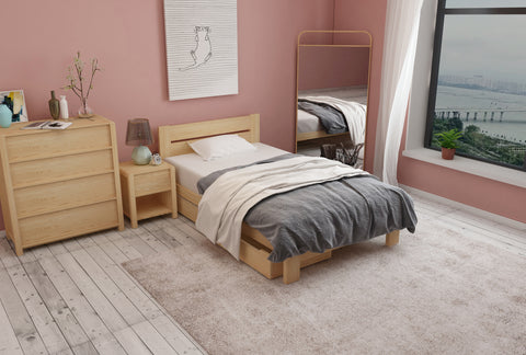 Roset King Single Slat Bed Frame With 2 x Storage Drawer