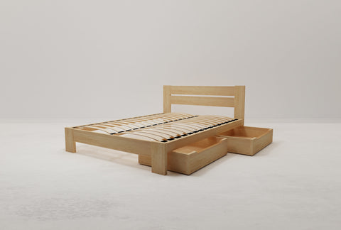 Roset Queen Flexi-Slat Bed Frame With 2 x Storage Drawer