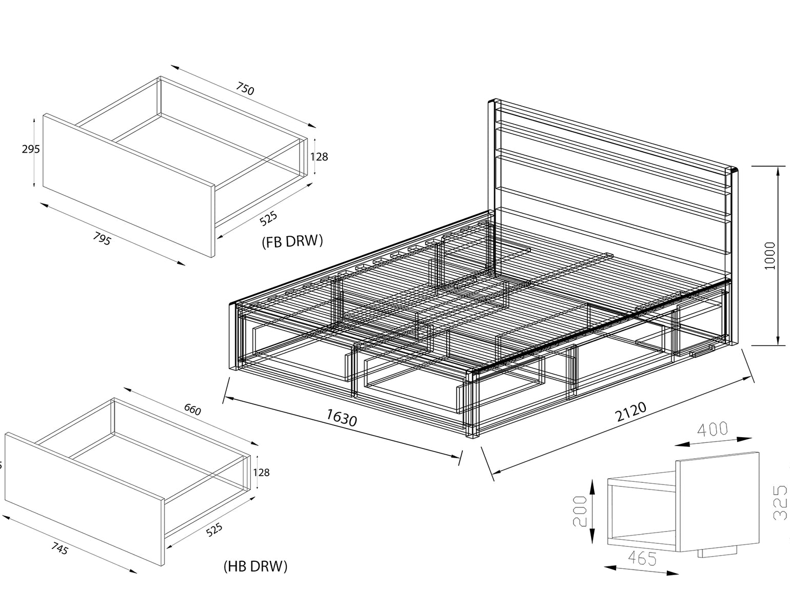 Koeler Queen FlexiSlat Storage Bed Frame Oakano Furniture