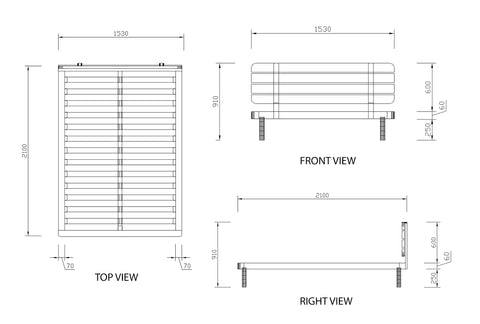 Boston Queen Flexi-Slat Bed Frame - Oakano Furniture