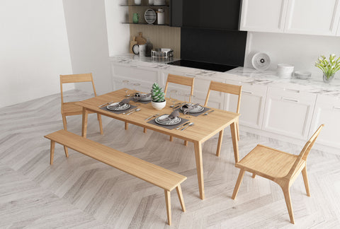 Hanm Folks Solid Oak Dining Table - Oakano Furniture