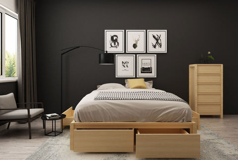 Koeler Queen Flexi-Slat Storage Bed Base - Oakano Furniture