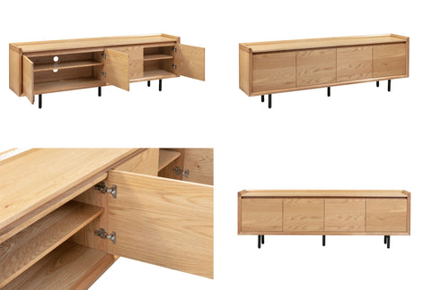 Peninsular 4 Door Tv Cabinet / Sideboard - Oakano Furniture